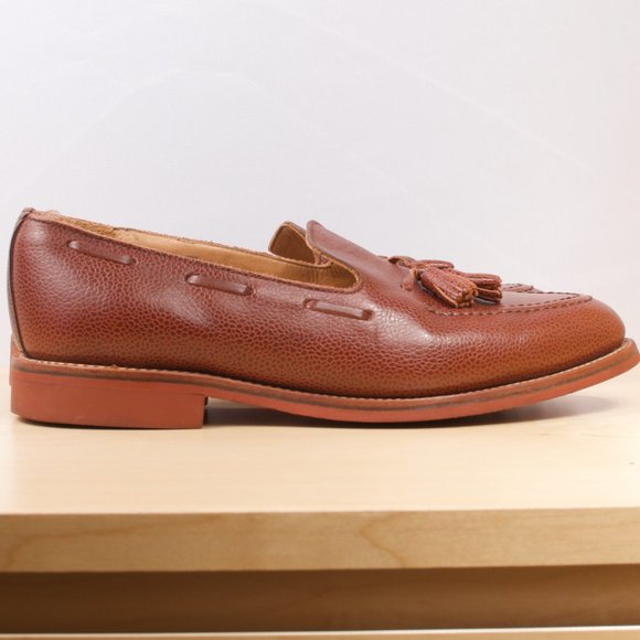 ๐ฌ๐ง Mark McNairy New Amsterdam Tassel Loafer 11.5 Brown Basketball Leather - Picture 3 of 9